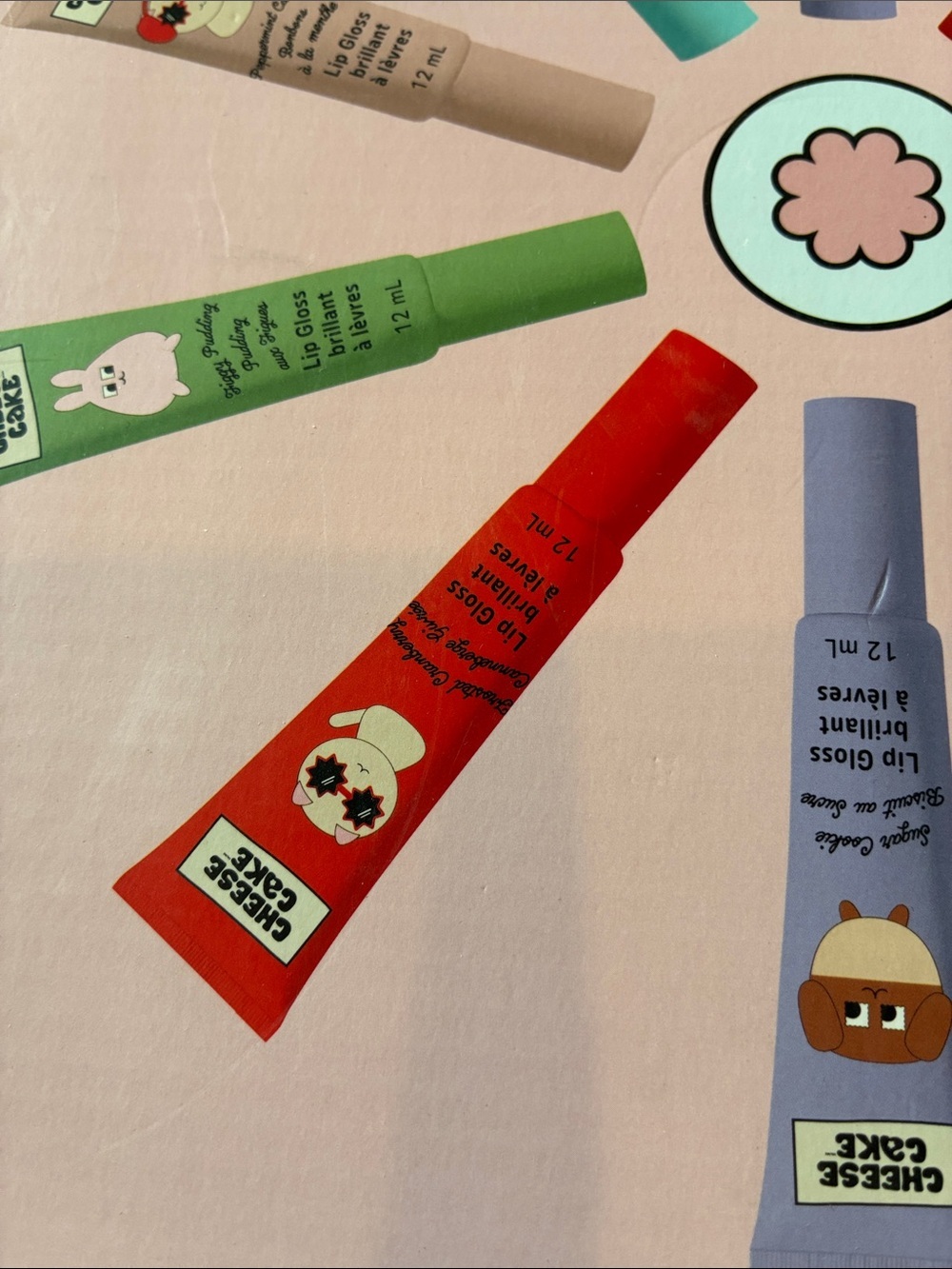 Cheese Cake 10-Piece Flavoured Lip Gloss Set - Pastel Multi B20 - Picture 7 of 8